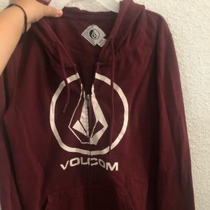 Maroon volcom hoodie